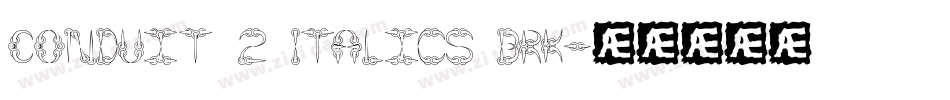 Conduit 2 Italics BRK字体转换